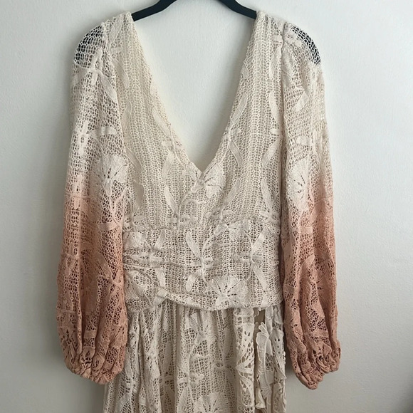 Jen’s Pirate Booty Reflection Lapis Maxi Dress Ombré Boho Bohemian Festival RARE - Picture 2 of 10